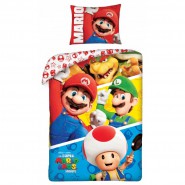 BED SET Duvet Cover SUPER MARIO in 4 Characters MARIO LUIGI TOAD BOWSER Original Nintendo 140x200 COTTON