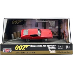 JAMES BOND 007 DIAMONDS ARE FOREVER Die Cast Car Model 1971 Ford Mustang Mach 1 Scale 1:64 MOTOR MAX