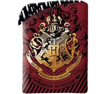 HARRY POTTER Set Letto Stemma ROSSO Scuola HOGWARTS Logo COPRIPIUMINO e FEDERA Originale COTONE