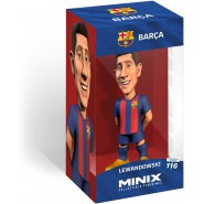 ROBERT LEWANDOWSKI Divisa BARCELLONA Barca Barcelona Numero 9 Figura Statuetta 11cm Originale Serie MINIX Football Stars 116