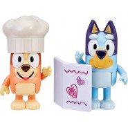 SET 2 Figures BLUEY FANCY RESTAURANT Bluey Bingo Original Giochi Preziosi