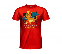 POKEMON T-Shirt Maglietta ROSSA CHARIZARD Originale UFFICIALE