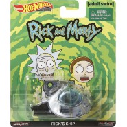 Modellino DieCast 5cm NAVICELLA SPAZIALE da RICK E MORTY Scala 1:64 Originale Hot Wheels