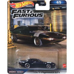 FAST AND FURIOUS Die Cast Car Model '71 Plymouth GTX Scale 1:64 6cm HotWheels HNW55