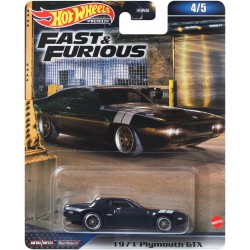 FAST AND FURIOUS Die Cast Modellino Auto '71 Plymouth GTX Scala 1:64 6cm Hot Wheels HNW55