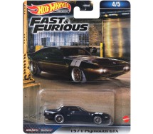 FAST AND FURIOUS Die Cast Car Model '71 Plymouth GTX Scale 1:64 6cm HotWheels HNW55