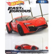 FAST AND FURIOUS Die Cast Car Model W MOTORS LYKAN HYPERSPORT Scale 1:64 6cm HotWheels HNW49