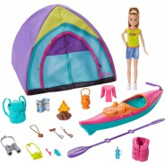 BARBIE Playset TEAM STACIE CAMPING Tent Canoa etc. ORIGINAL Mattel GJB58