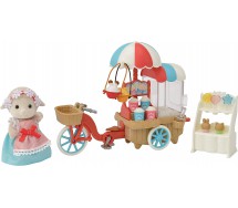 POPCORN DELIVERY TRIKE with SHEEP MOTHER BARBARA Set Playset SYLVANIAN FAMILIES Epoch 5653