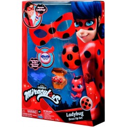 DRESS-UP SET Kit Trasformazione Travestimento MARINETTE  Coccinella MIRACULOUS LADYBUG Carnevale Halloween