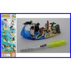 RARO SET 8 Figure Collezione SURF's UP PINGUINI Penguins ORIGINAL TOMY Gashapon