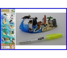 RARO SET 8 Figure Collezione SURF's UP PINGUINI Penguins ORIGINAL TOMY Gashapon