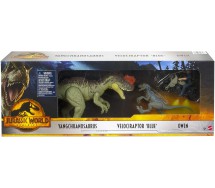 3 Figure Dino Dinosaur Yangchuanosaurus Velociraptor Owen and Bike Serie DOMINION Jurassic World MATTEL HLP79