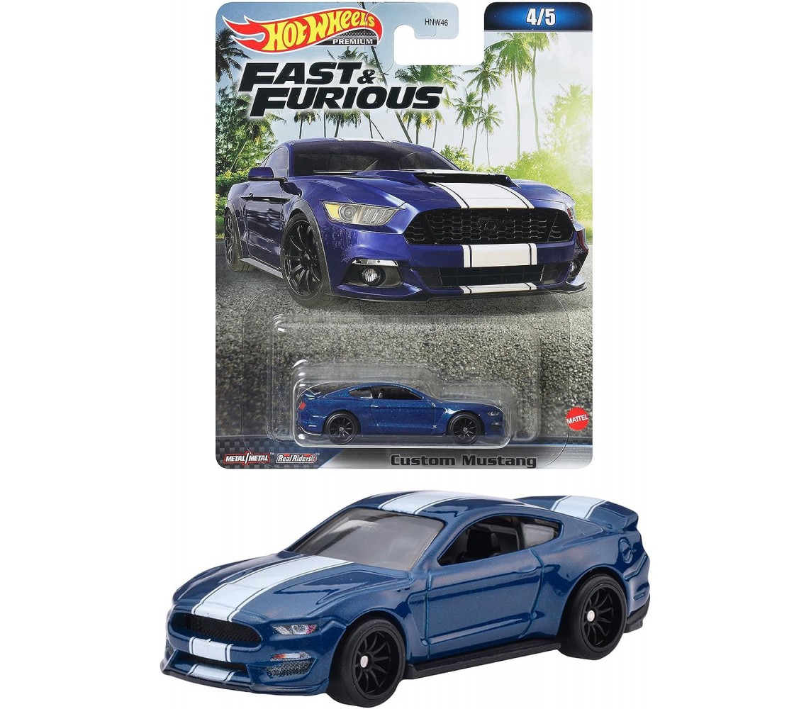 FAST AND FURIOUS Die Cast Car Model CUSTOM MUSTANG Scale 164 6cm