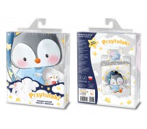 CUDDLES PINGUINO Set Letto LETTINO Bambino COPRIPIUMINO 100x135cm Cotone FARO