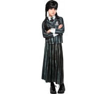 COSTUME BAMBINA Wednesday Mercoledi Addams DIVISA SCUOLA Halloween Carnevale