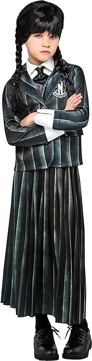 Wednesday Addams Costume School Outfit Girl Halloween Carnival 158 - Picture 8 of 10