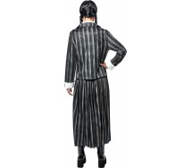 COSTUME ADULTO Halloween Wednesday Mercoledi Addams DIVISA SCUOLA Carnevale