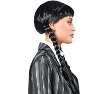 Halloween WIG for ADULT Wednesday Addams Original RUBIE'S Carnival Cosplay