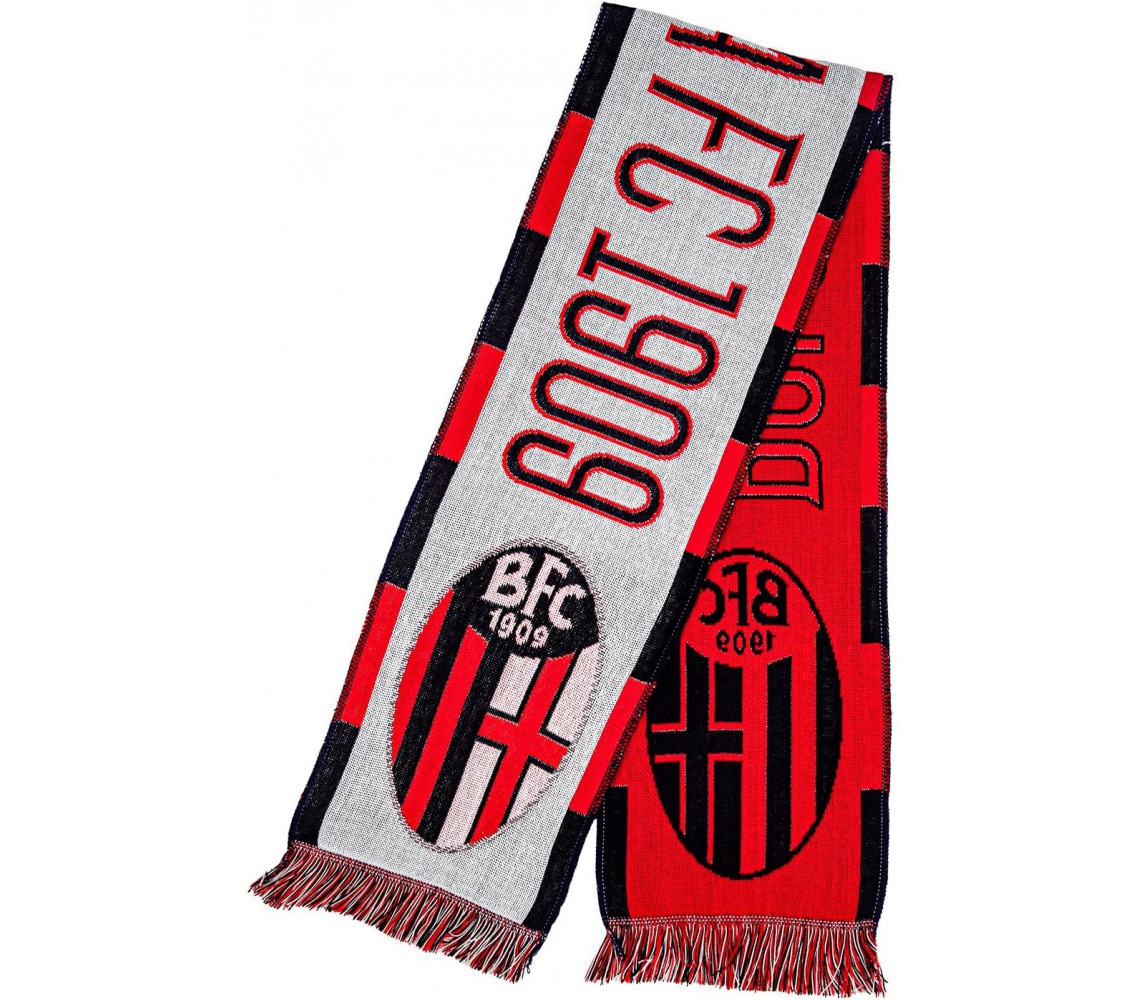 SCIARPA Originale BOLOGNA AC 1909 Rosso Blu Bianca Ufficiale 140cm