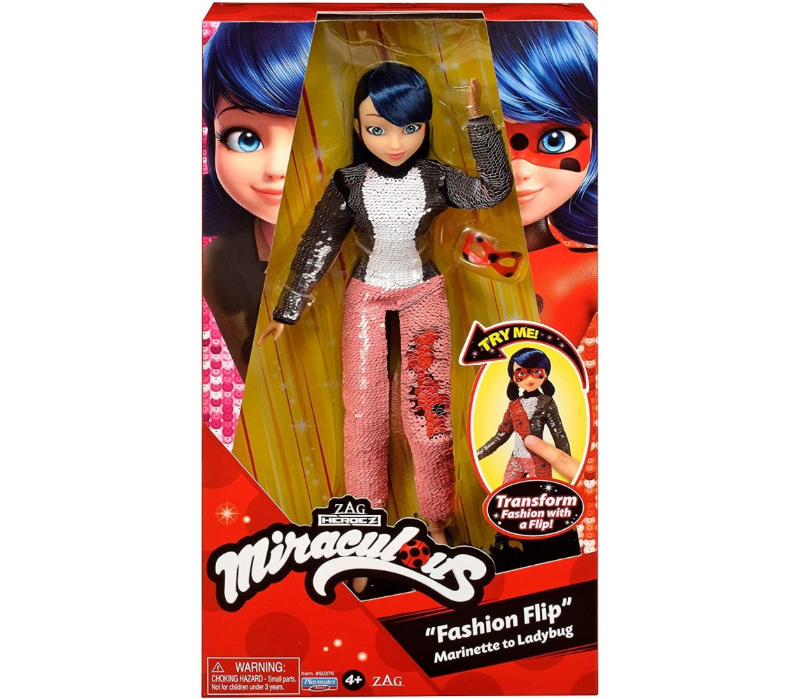 Action Figure Fashion Flip LADYBUG 25cm MARINETTE to LADYBUG MIRACULOUS Zag