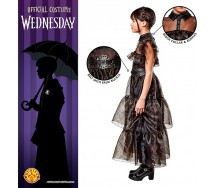 COSTUME BAMBINA Wednesday Mercoledi Addams Raven Dance Halloween Carnevale