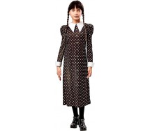 COSTUME BAMBINA Wednesday Mercoledi Addams Halloween Carnevale