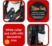 COSTUME BAMBINA Abito Classico Wednesday Mercoledi Addams Halloween Carnevale