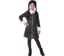 COSTUME BAMBINA Abito Classico Wednesday Mercoledi Addams Halloween Carnevale