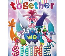 TROLLS Poppy Together We Shine BED SET Duvet Cover 140x200cm COTTON