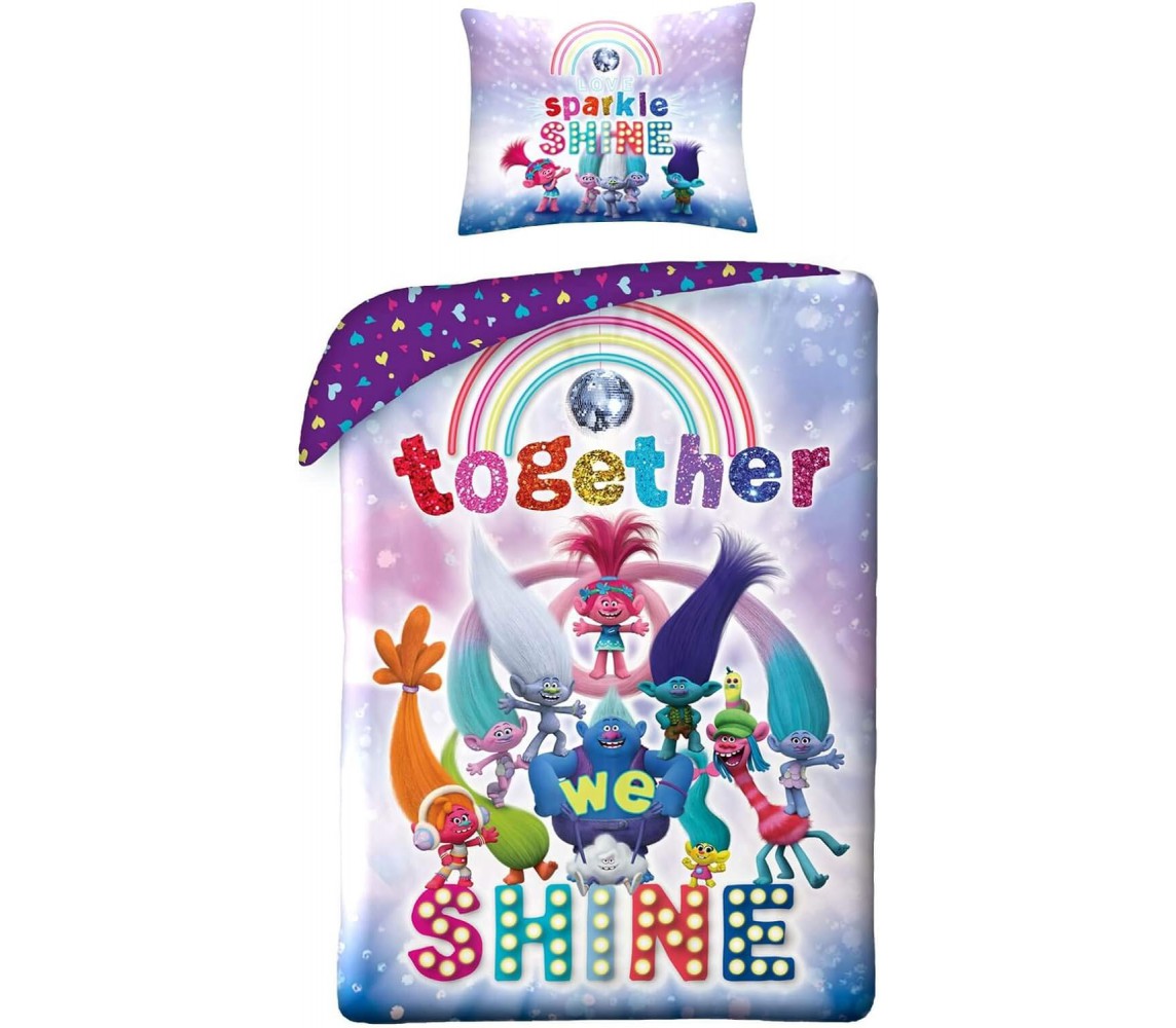 copy of Set Letto TROLLS Poppy In Gonna COPRIPIUMINO 140x200cm e FEDERA 70x90cm Cotone