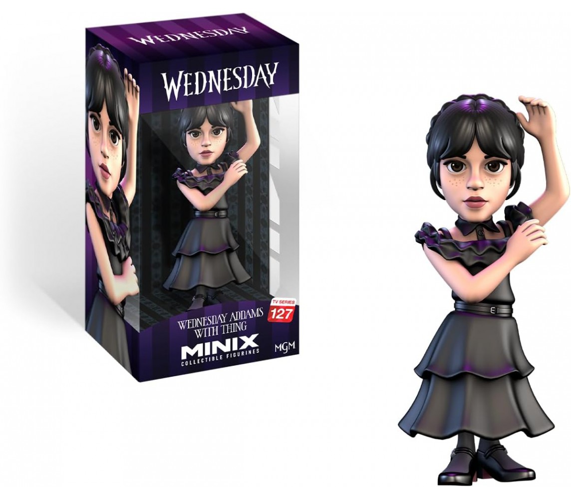 MERCOLEDI Wednesday Addams AL BALLO Figura 11cm Originale MINIX Tv 127