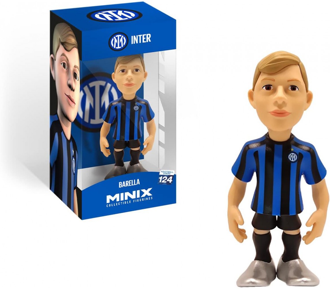 NICOLO' BARELLA Divisa INTER Figura Statuetta 10cm Originale MINIX Football 124