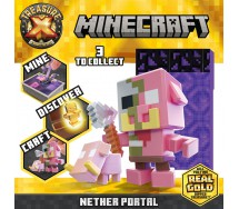 MINECRAFT Playset Figure NETHER PORTAL PErsonaggi CASUALI Sorpresa RANDOM