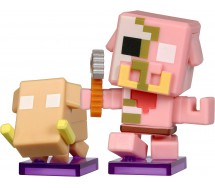 MINECRAFT Playset Figure NETHER PORTAL PErsonaggi CASUALI Sorpresa RANDOM