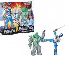 BLUE RANGER Vs SHOCKHORN Box 2 Action Figures 18cm Power Rangers DINO FURY Hasbro