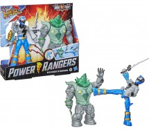 BLUE RANGER Vs SHOCKHORN Box 2 Figure Action 18cm Power Rangers DINO FURY Hasbro