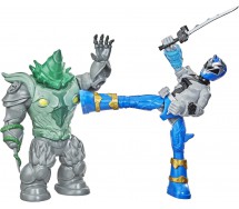 BLUE RANGER Vs SHOCKHORN Box 2 Action Figures 18cm Power Rangers DINO FURY Hasbro