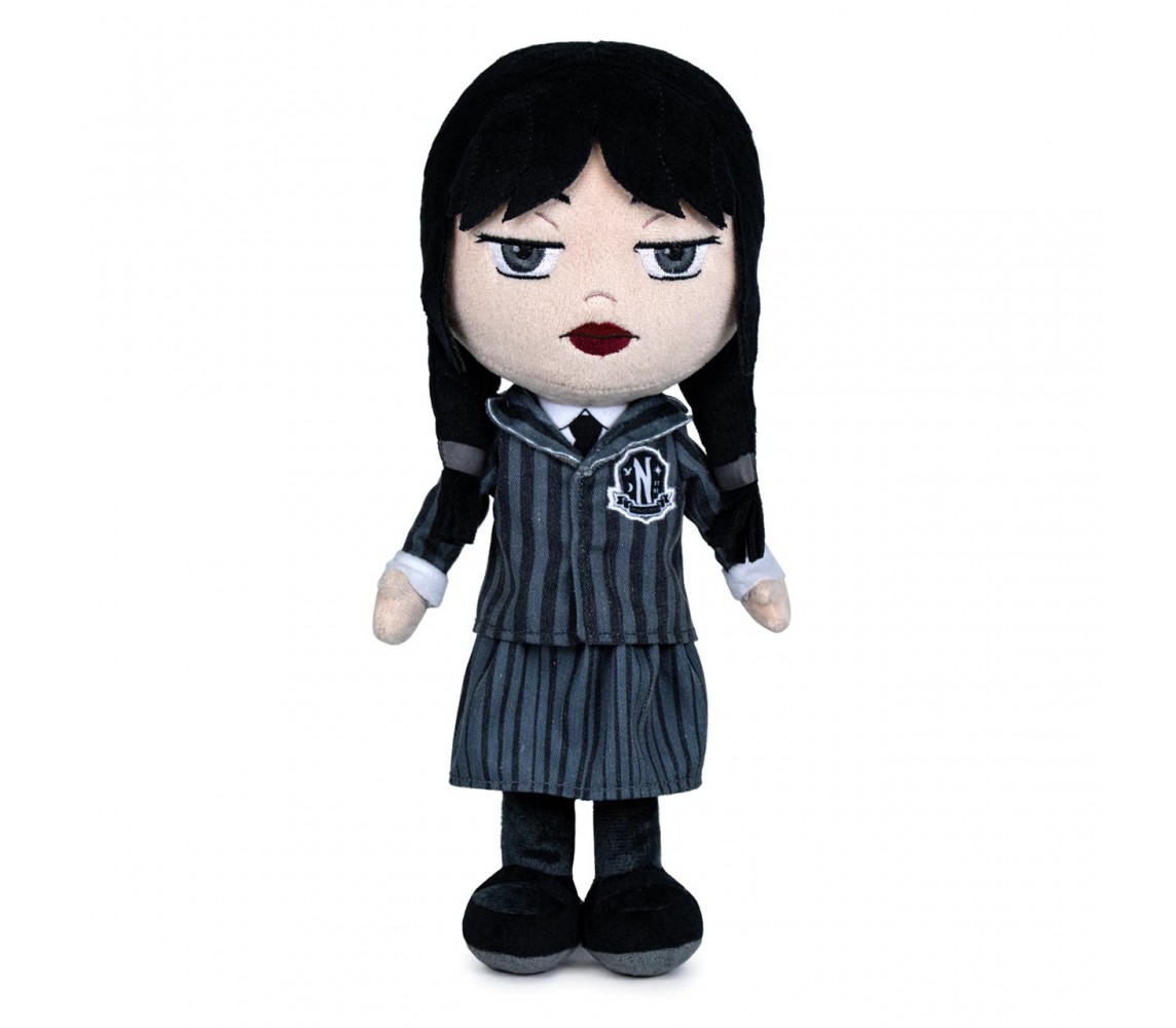 WEDNESDAY Addams With SCHOOL UNIFORM Big Plush 32cm Soft Toy ORIGINAL Official