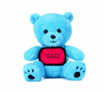 SQUID GAME Blue TEDDY BEAR Plush 25cm with Dalgona Card Soft Toy Official Display