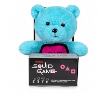 SQUID GAME Blue TEDDY BEAR Plush 25cm with Dalgona Card Soft Toy Official Display