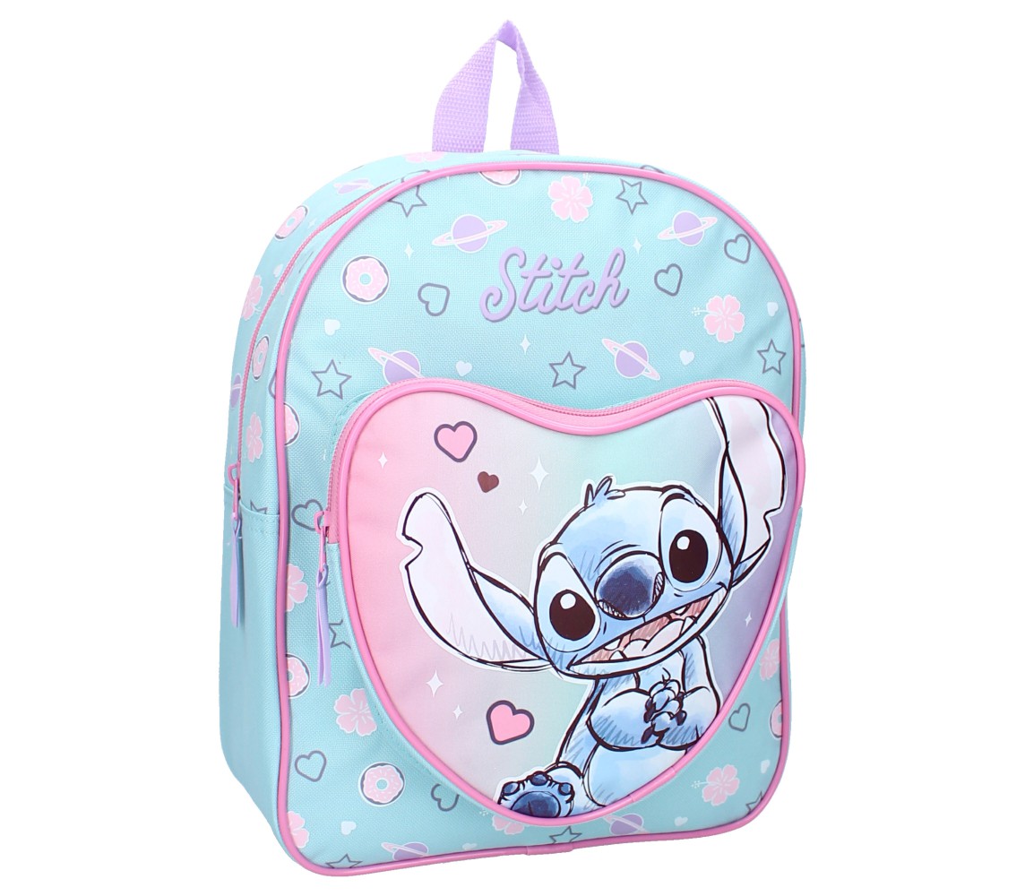 Zaino STITCH e ANGEL Hello Cutie Misura 30x25x11cm DISNEY Lilo e Stitch Zainetto