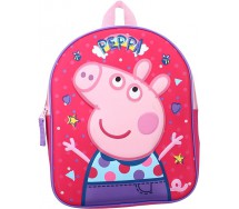 copy of Zaino PEPPA PIG rosa con righe orizzontali 3D 31x25cm Scuola Asilo Sport