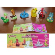 Stupendo SET 6 Figure POKEMON BUILDABLE Deoxys Pikachu Torchic Mudkip RARE Tomy