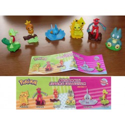 Stupendo SET 6 Figure POKEMON BUILDABLE Deoxys Pikachu Torchic Mudkip RARE Tomy