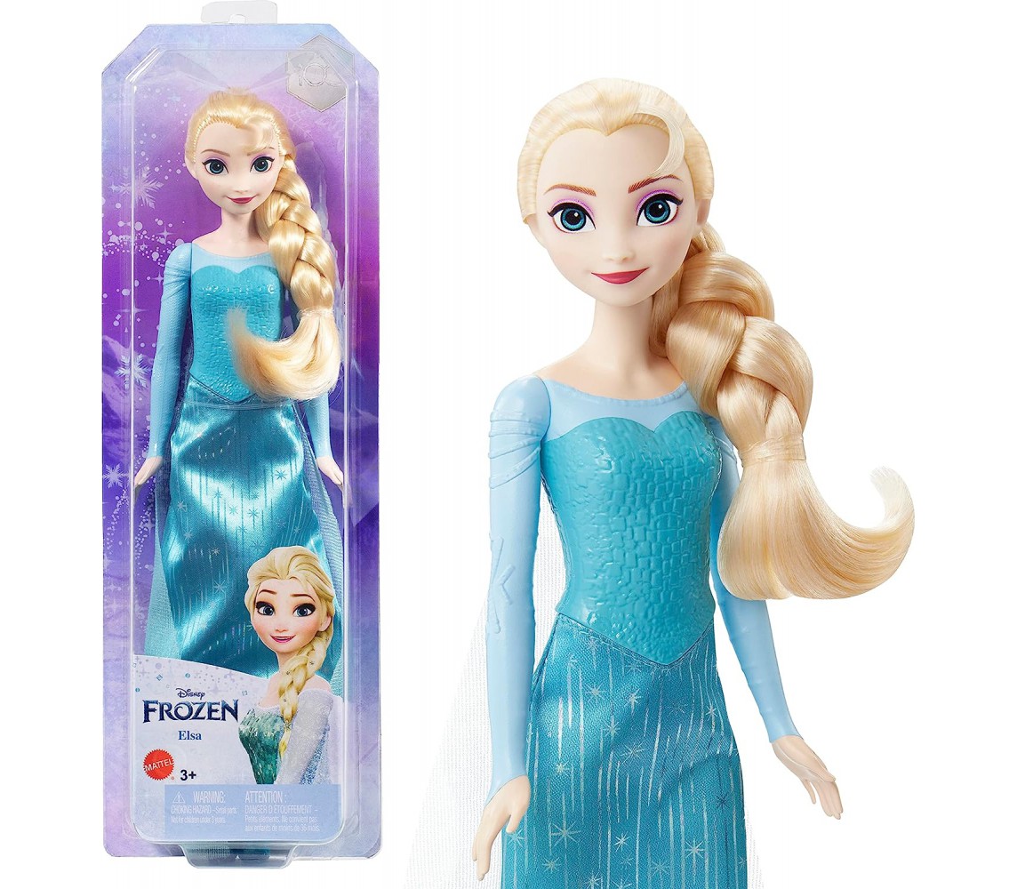 Figura Bambola 30cm ELSA Abito Celeste-Verde da FROZEN 1 Originale HASBRO HLW47