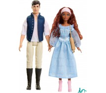 Box 2 BAMBOLE 30cm La Sirenetta ARIEL e ERIC Originale DISNEY Mattel HLX14