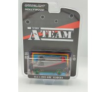 A-TEAM DieCast Model GMC VANDURA 1983 Weathered CHASE VERSION Green Wheels 1/64