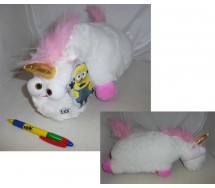 PLUSH 40cm UNICORNO FLUFFY White and Rose Minions Despicable Me