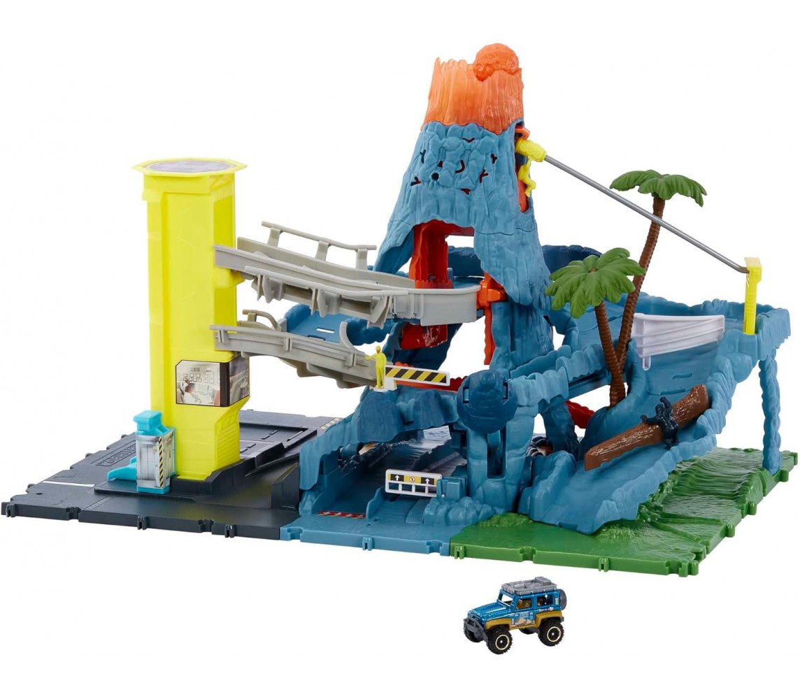 Playset  VOLCANO ESCAPE Includes 1 Vehicle with Lights and Sounds MATCHBOX Mattel HHW21